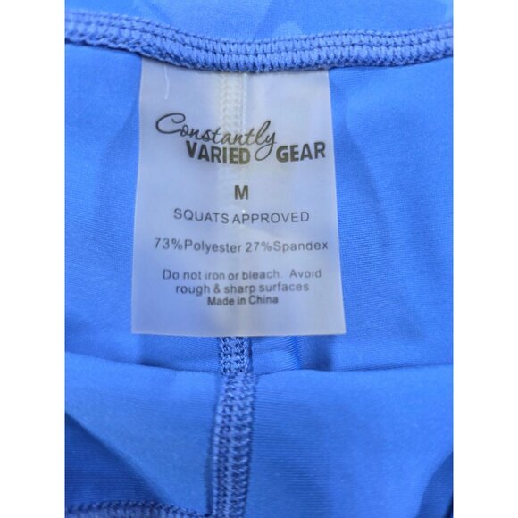 CVG shorts blue unicorn stars M exercise fitness yoga running pockets fantasy - Picture 2 of 5